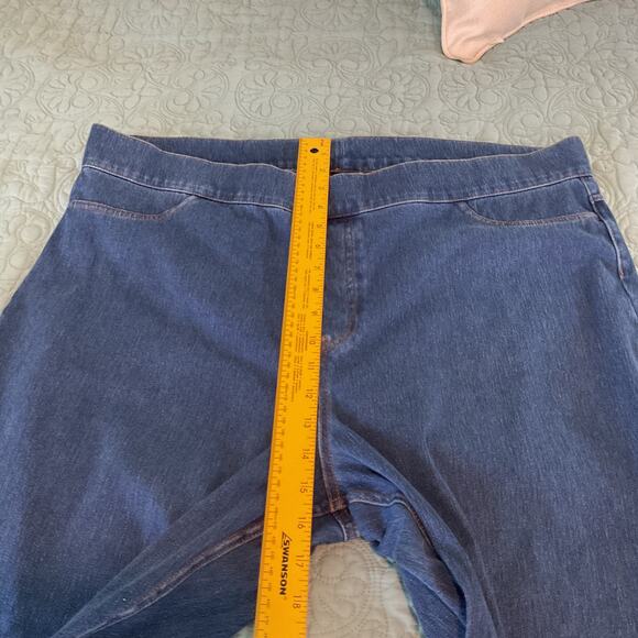 Hue Womens Stretch Medium Wash Denim Style Leggings Jeggings Size 2XL - Picture 9 of 11